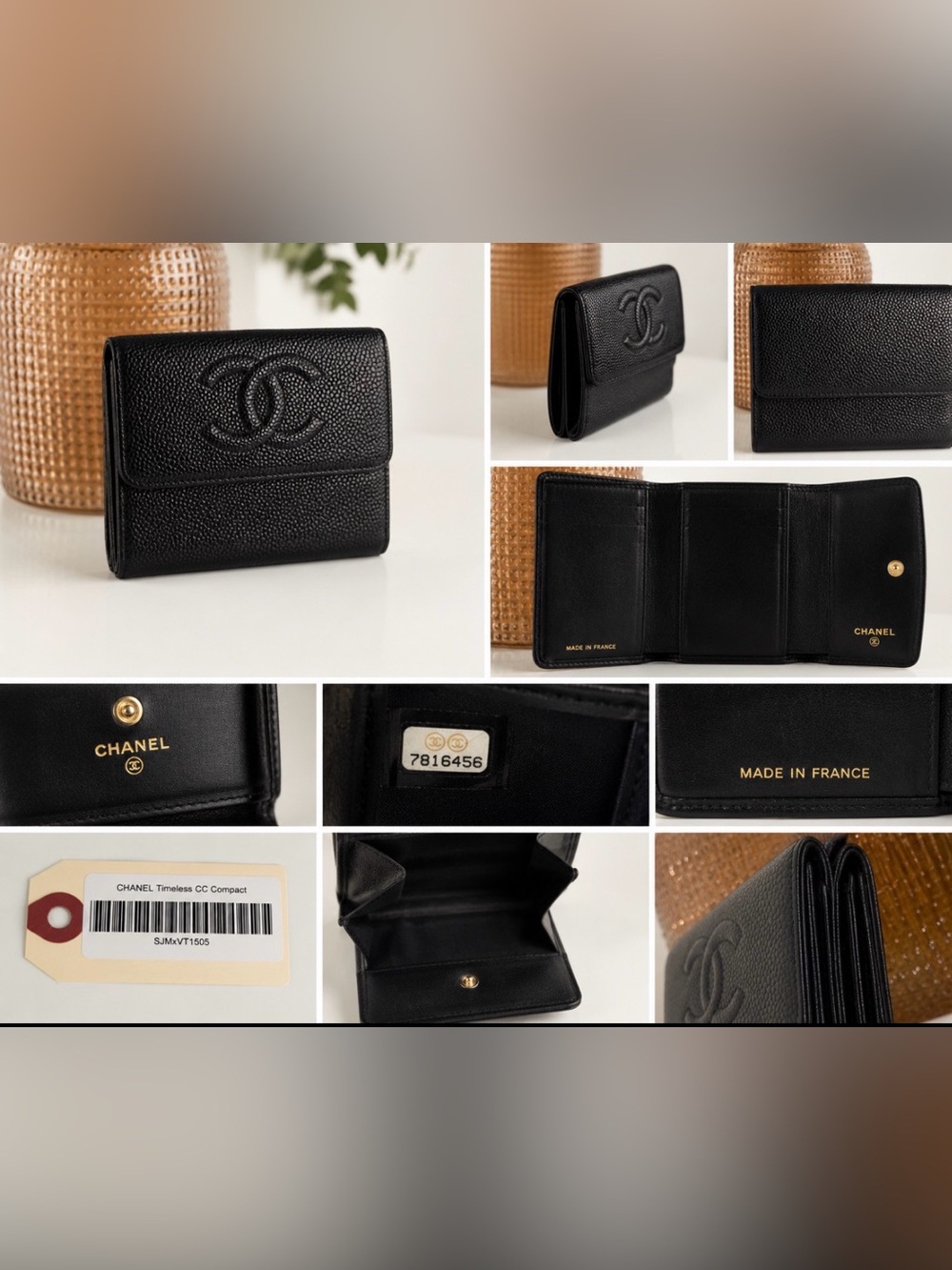 CHANEL Timeless CC Caviar Trifold Wallet – Black

Authentic Vintage